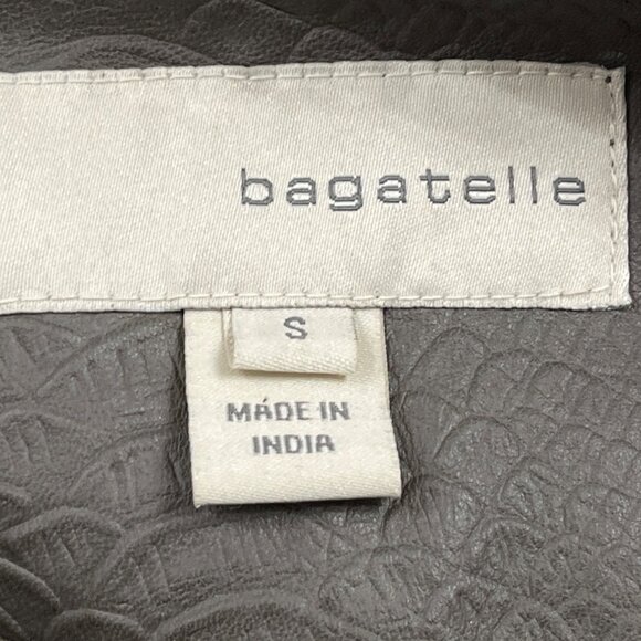Bagatelle Womens Leather Snake Print Jacket Gray With Zip Closure Sz S - New - Picture 6 of 9